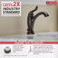 Robinet de salle de bain monotrou avec assemblage de drain Linden ™ et technologie d'étanchéité DIAMOND ™-9793827