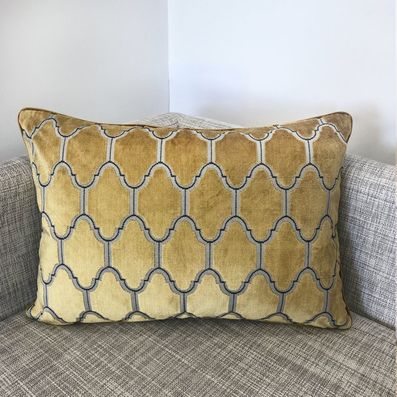 Alaya Rectangular Pillow Cover and Insert, Gold