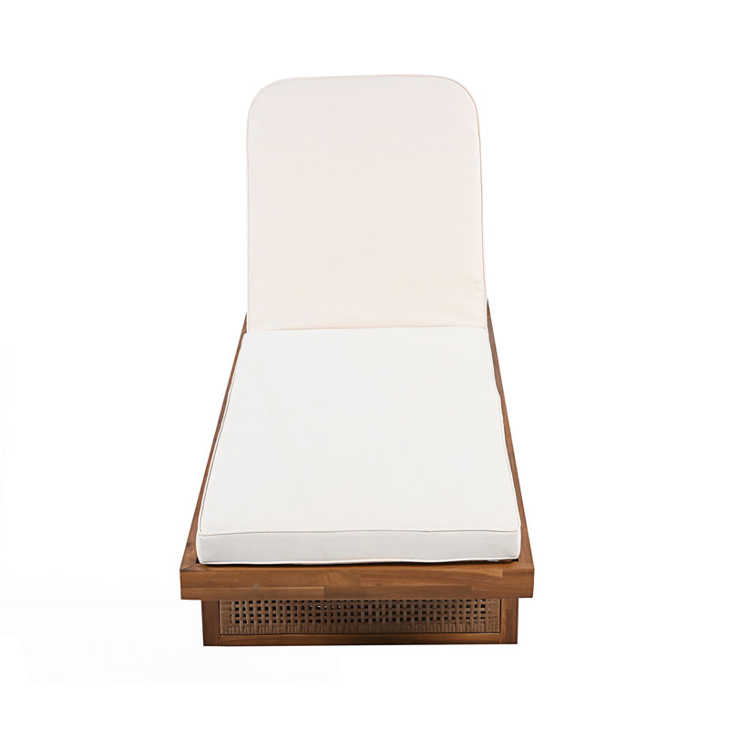 Chaise longue d'extérieur avec coussin, 1