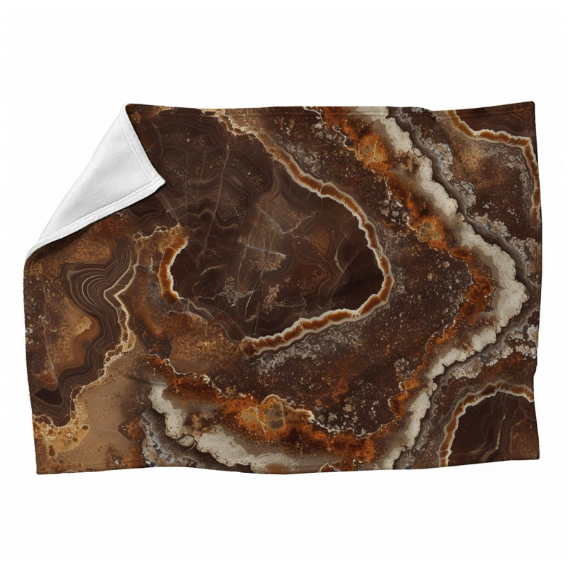 Jeté en molleton Agate - Couvertures douces et minérales chaudes