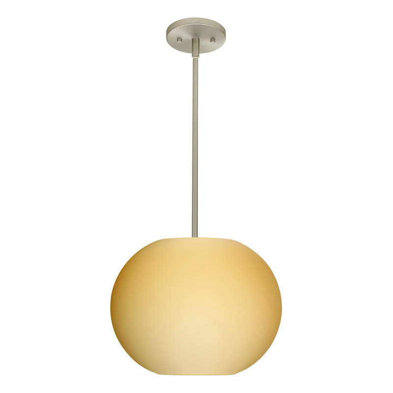 Jordo 1 - Light Single Pendant, Satin Nickel, Opal Matte, LED