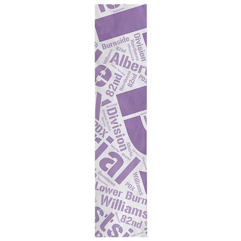 Chemin de table, 72 po x 16 po, Mauve, Portland
