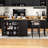 Kitchen Island with Extendable Dining Table, Power Outlet-118094458