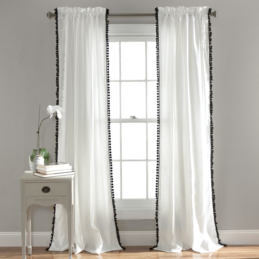 Polyester Room Darkening Curtain Single Panel Lush Decor Curtain 