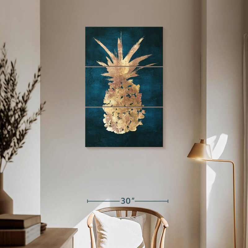 Yarlin Golden Night Pineapple, 57" H x 36" W