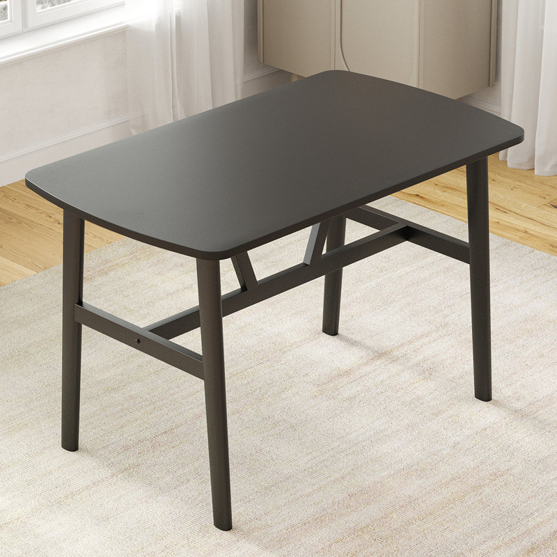 47"W Rectangular Kitchen Room Table, Black, Black