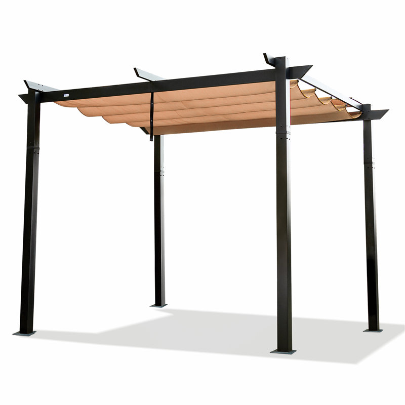 Aluminum Vault Gazebo, Gray, 93.6" H x 120" W x 120" D