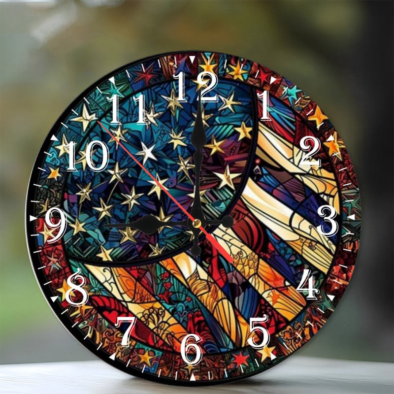 Horloge murale en bois 10 po, mouvement silencieux, à piles (piles AA non incluses), décor artistique, parfait pour les décorations