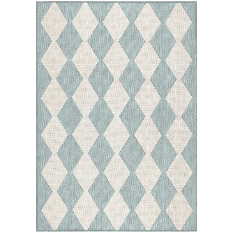 Positano Indoor/Outdoor Area Rug, Rectangle 4' x 6', Sky Blue