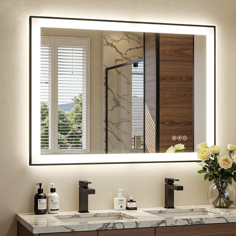 Miroir de salle de bain Lunara, 48 po x 32 po