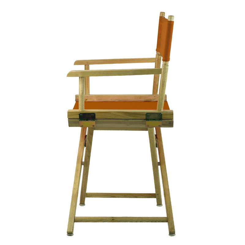 18" Folding Director Chair, Natural, Mango