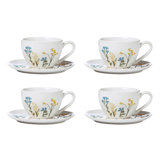 Lenox Wildflowers 8-Piece Espresso Cups & Saucers Set