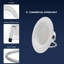 Luxrite Luminaire encastré commercial à DEL, Downlight Canless avec J-Box, 5CCT, à intensité variable, 16W-27W, jusqu'à 2700LM, calibre IC, 120-277V, garniture de cloison ETL