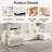 Clitheroe 6-Pieces Large Modular U-Shaped Sectional Sofa, Chenille Upholstered Couch with 2 Removable Ottomans-349618865