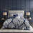 Vienna Indigo 100% Cotton Sateen 6-Piece King/Cal King Duvet Cover Set-2015979949-2015979952