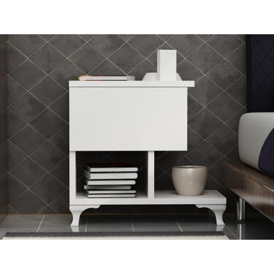Carper 1 - Drawer Nightstand in White