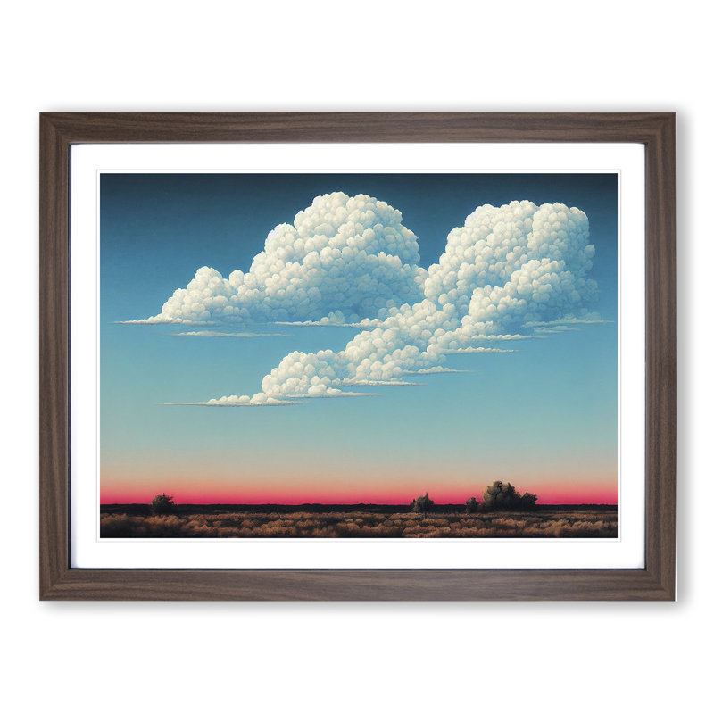 XH1022-8904X The Clouds At Sunset Vol.3 - Single Picture Frame Print, 46cm H x 64cm W x 2cm D, Walnut Framed