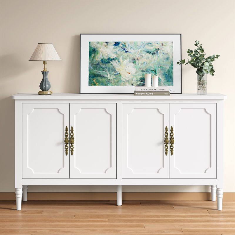 149.6cm Wide Solid Wood Sideboard, White