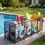 Bac de rangement pour piscine, 103 x 32 x 35 po, organisateur de rangement flottant pour piscine avec poches latérales et porte-nouilles, cadre en métal durable, panier en filet respirant pour piscine-2101837716