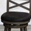Tabouret pivotant gris vieilli de 30 po avec tissu gris anthracite-1515323216-1515323218