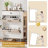 Farmhouse 16 Pair Shoe Storage Cabinet With 2 Flip Drawers, Narrow Shoe Storage Organizer Unit with Shelves For Entryway-249792701