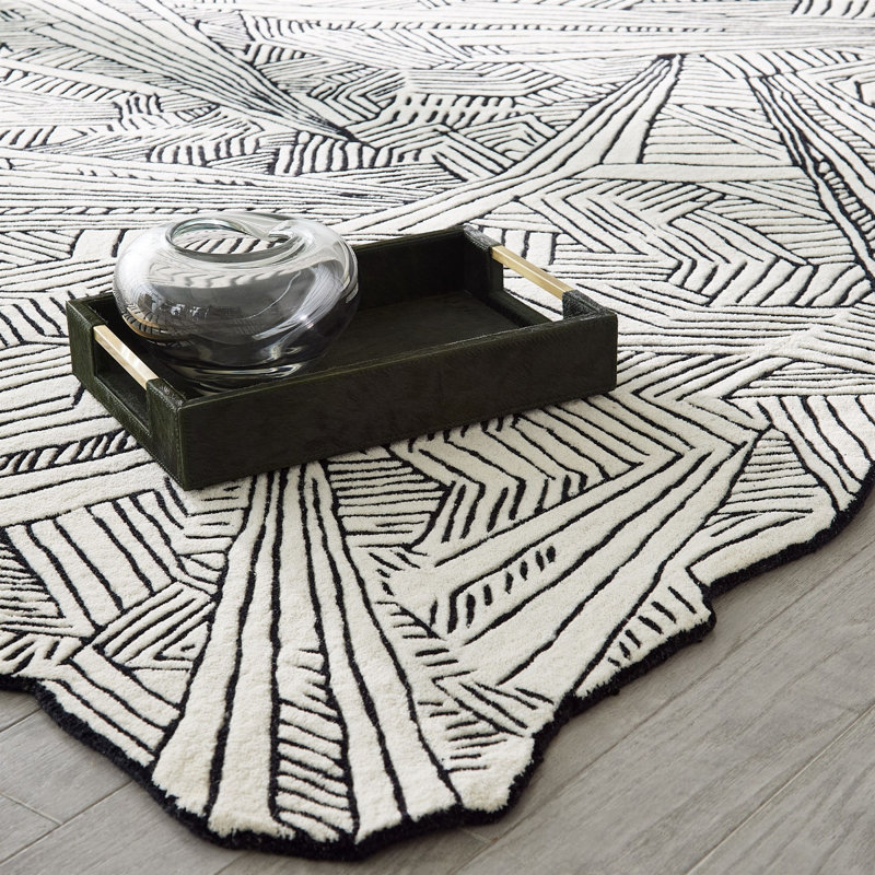 Searchlight Hand Tufted Wool Area Rug, Rectangle 9' x 12'