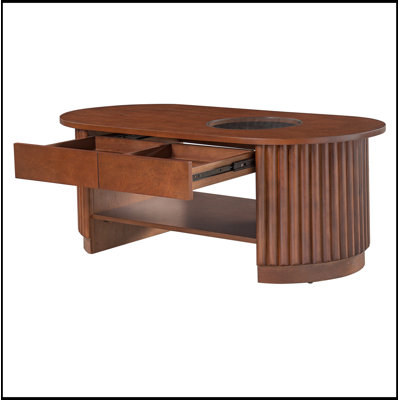 Oval Bundella with Drawers and open shelf