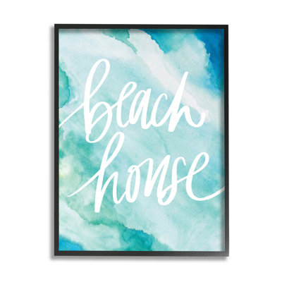 "Trinx Beach House", aquarelle encadrée par Gacy, par Lacy Tatum