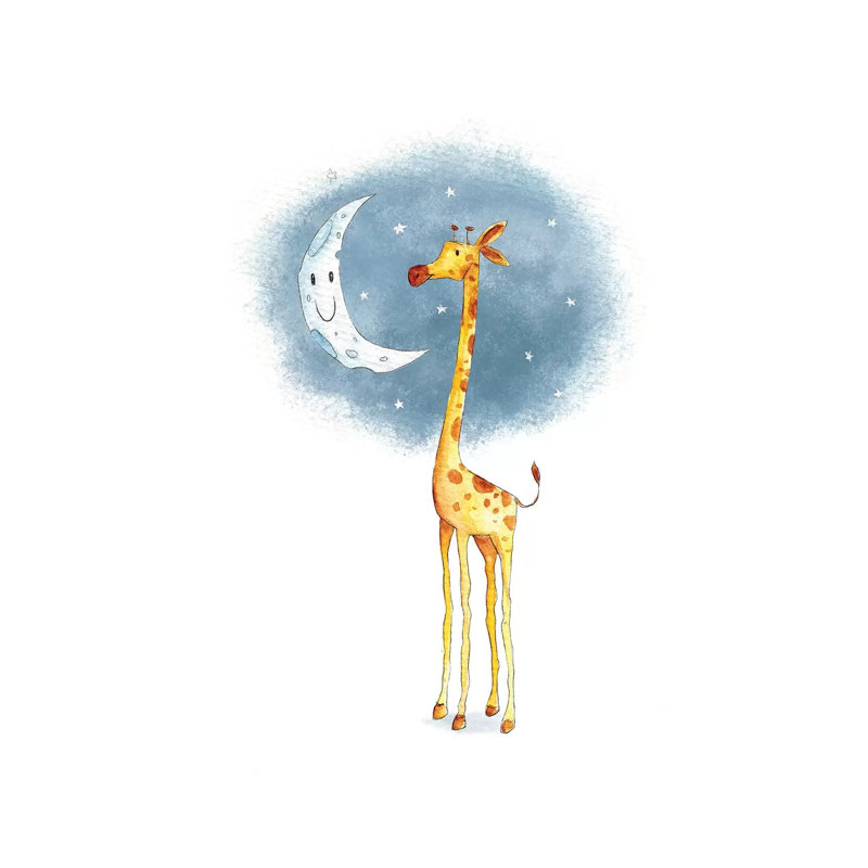Hello Moon by Mike Koubou - Wrapped Canvas Gallery-Wrapped Canvas Giclée, 20.32 cm H x 30.48 cm W