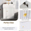 21.6Inch Bathroom Vanity - Ceramic Basin, Left Side Storage Holder, Contemporary Style, White Modern With Sink 21.6Inch, Storage, Compact,-1814137875