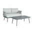 Causeuse et table en acier, gris-1053617024-1053617027