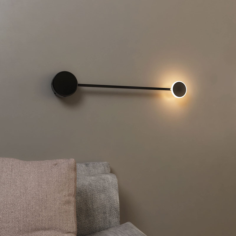 Plafonnier encastré noir mat à 1 lumière DEL Adylinn