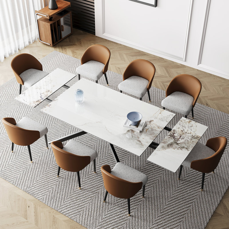 Table de salle à manger Majour , Chanel, Orange / gris
