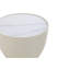Sintered Stone Top Upholstered End Table, Cream, Side Table For Living Room | Gift Idea-670620541