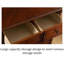 American Country Style Birch Wood Carved Accent Chest