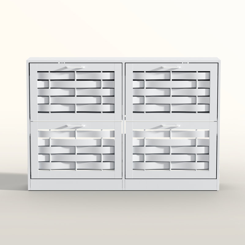 Rangement à 4 niveaux pour armoire à chaussures, 18 paires de rangement pour chaussures autoportant 31,5 po de largeur pour vestibule