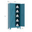 Armoire de 71 po de hauteur en métal. Armoire de rangement adaptée à la cuisine, avec 2 portes et 4 tablettes réglables. (Bleu)-123430637-123430639