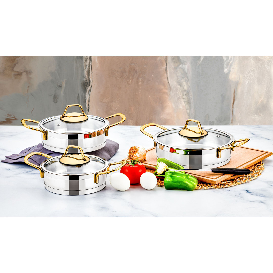 Hal 6 - Piece Stainless Steel (18/10) Cookware Set