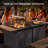 Zaccai 64" Patio Rectangle Expandable Propane Fire Pit Table (55000 BTU)