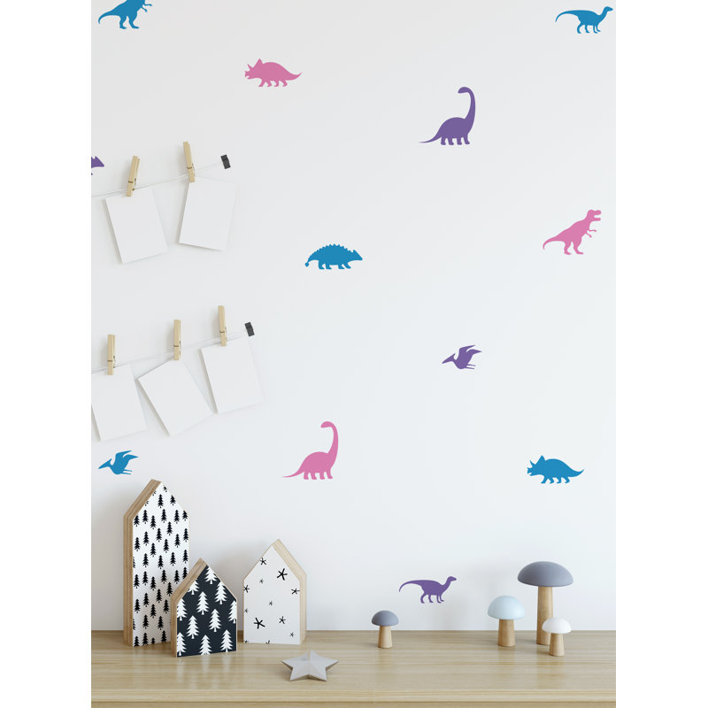 Adhésif décoratif dinosaure, Mauve