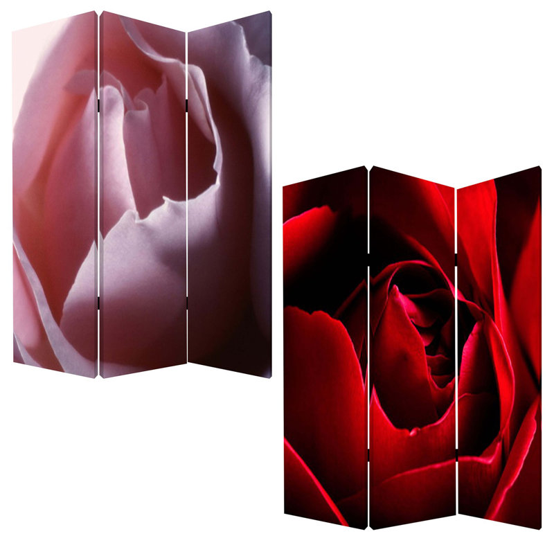 Diviseur 3 panneaux rose Crawford