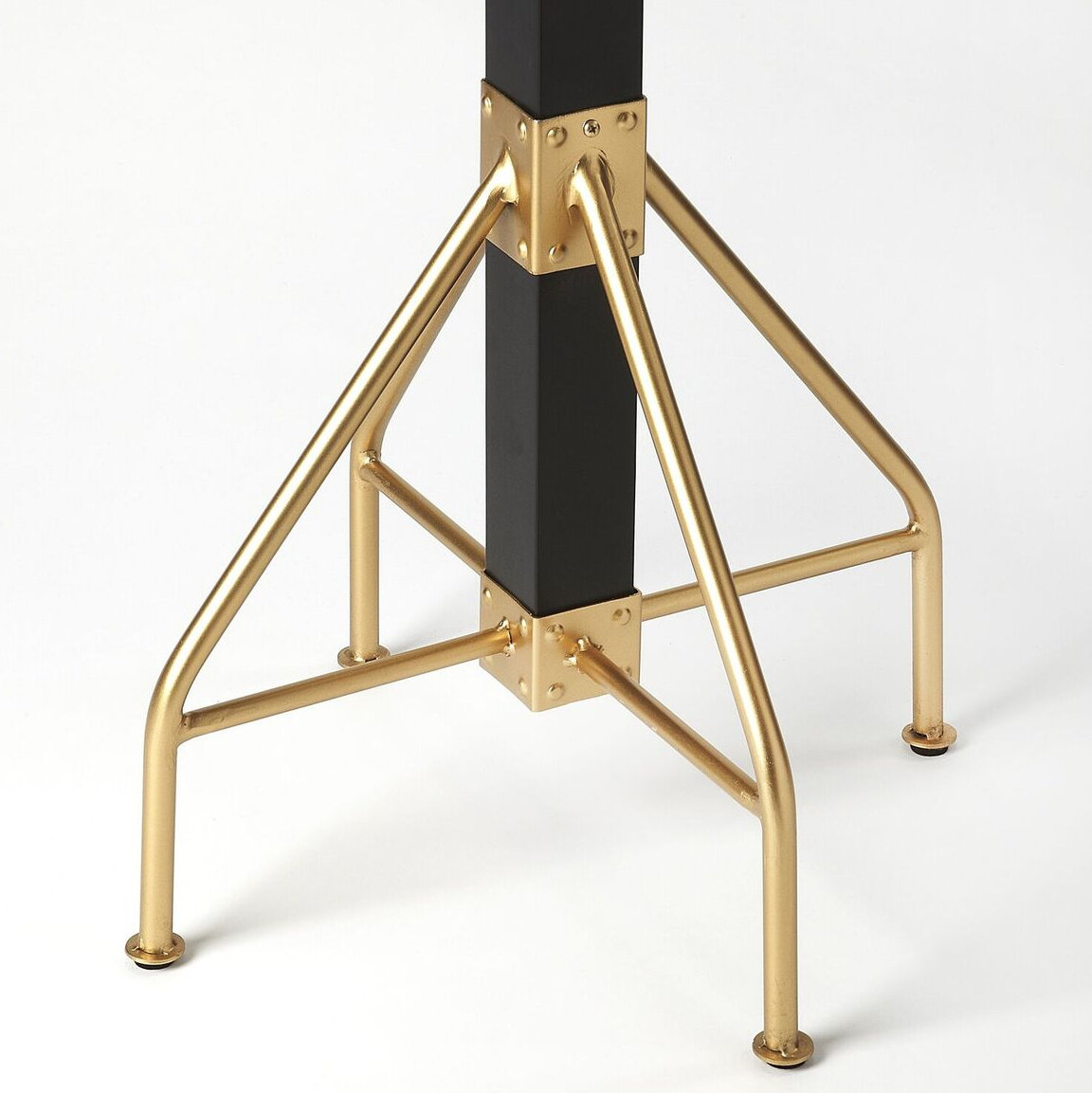 Donan 8-Hook Freestanding Coat Rack, Black/Gold