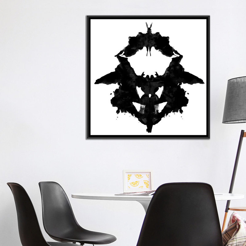 «Albree Modern Dancing Butterfly Inkblots», impression sur toile, H 26 po x l 26 po x P 1,5 po, Pas de tapis