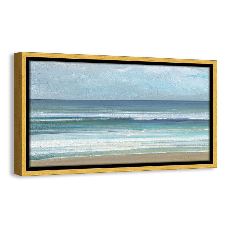 «Gentle Waves I» par Sally Swatland, H 9,5 po x l 17,5 po, Doré