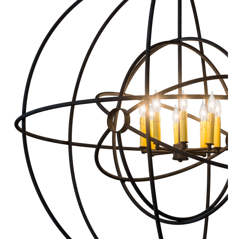 Lustre géométrique à 8 lumières Elvo