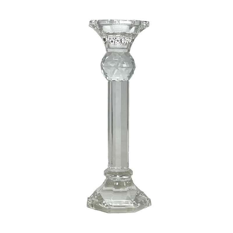 Bougeoir de table en verre, H 8,5 po x l 2 po x P 6 po