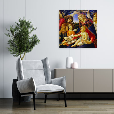 Madonna Of The Magnificat Classic Wall Art Print by Sandro Botticelli - Wrapped Canvas Print