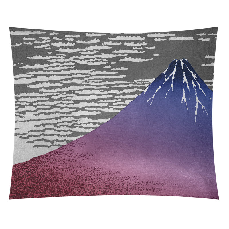 Tapisserie murale matinale fine Wind Clear, H 107,5 po x l 91 po, Gris / bleu / rouge