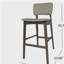 Ensemble de chaises de bar avec accoudoirs en tissu 2 pièces, convient pour la cuisine, la salle à manger-1403851216