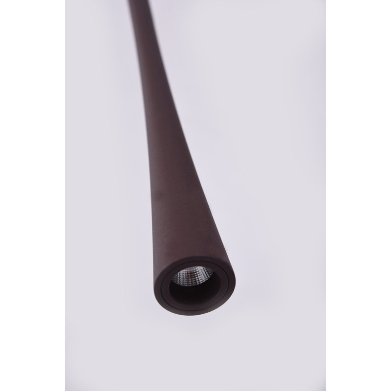 1 - Light LED Cylinder Pendant, Brown